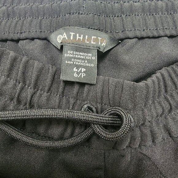 ATHLETA Endeavor Jogger Pants NWT Wrinkle Free Size 6P Black - Picture 10 of 11
